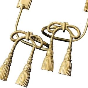 Brass Bow Curtain Tie Backs NWOT